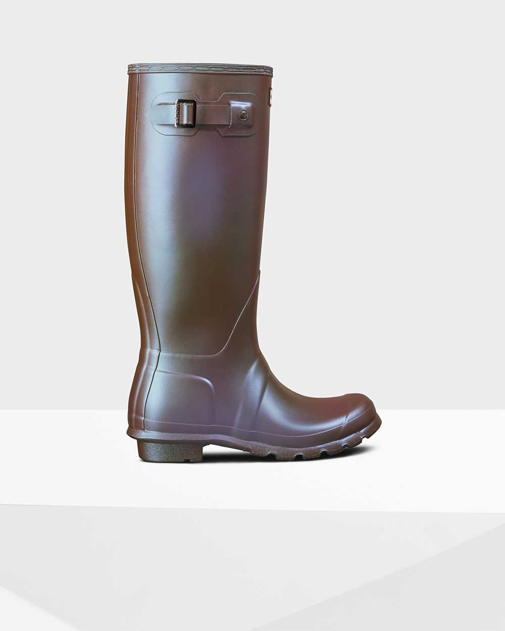 Hunter Original Nebula Tall Women's Rain Boots NZ-49992K Brown